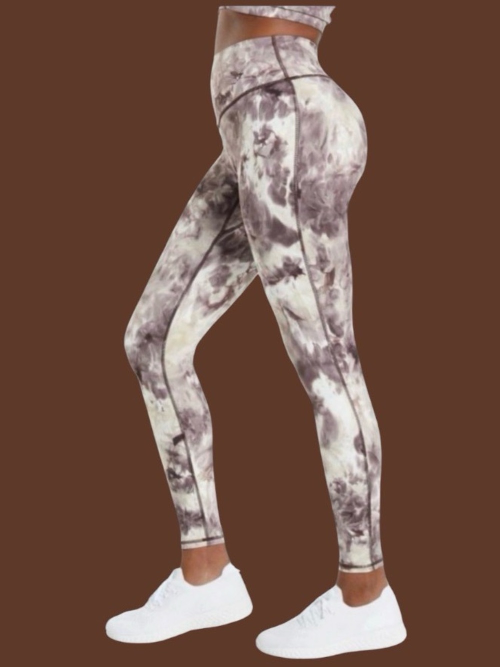 Gymshark Elevate Legging in Cement Brown / Archive Brown Spray Dye